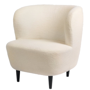 Stay Lounge Chair-Fully Upholstered Small  Wood base