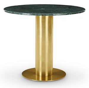 TUBE TABLE GREEN MARBLE TOP 900MM