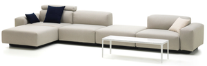 Soft Modular Sofa Viersitzer, Plattform, Chaise Longue