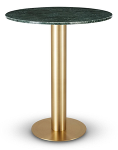 TUBE HIGH TABLE GREEN MARBLE TOP 900MM