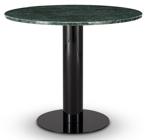 TUBE DINING TABLE GREEN MARBLE TOP 900MM
